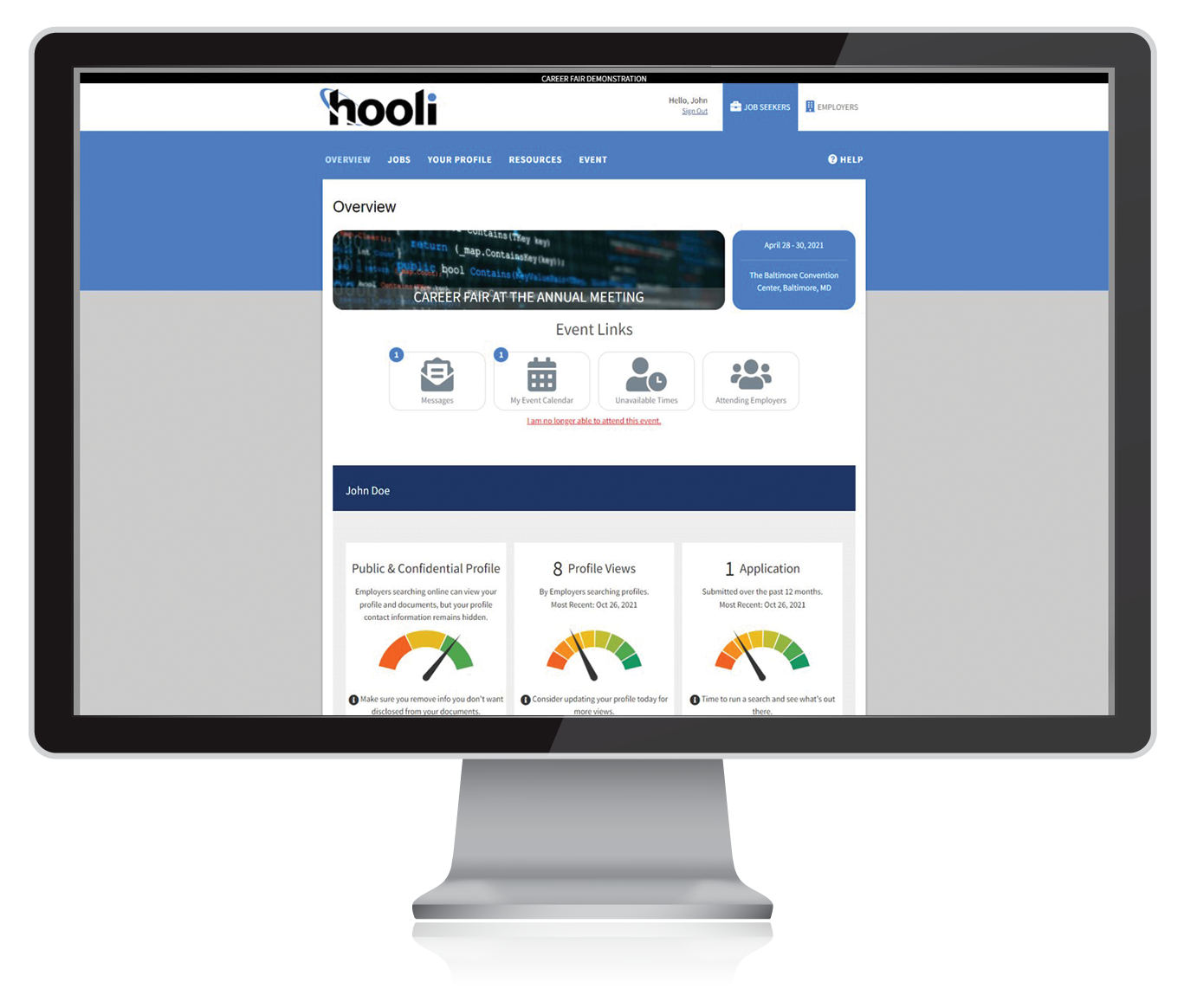 screenshot of Naylor Job Board & Career Center